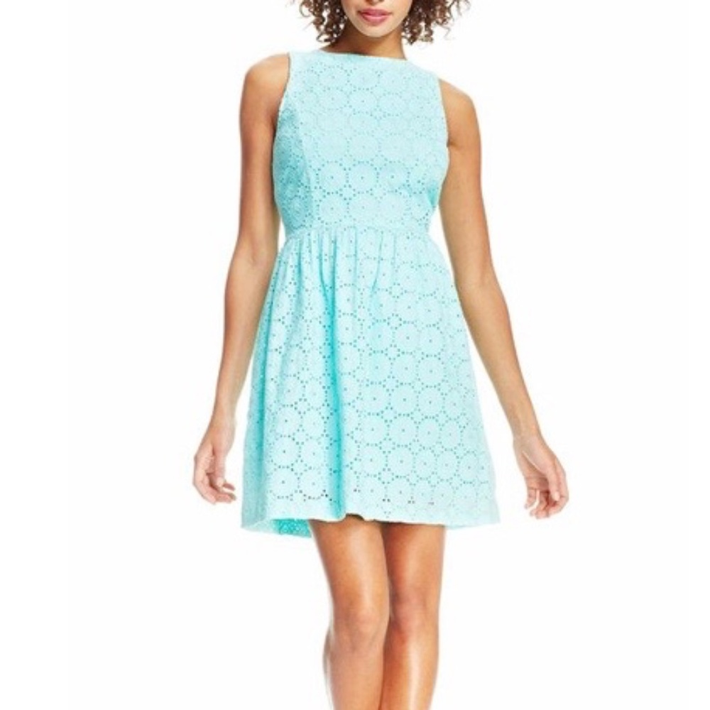 Kensie Eyelet Sleeveless Eyelet Dress Sz S